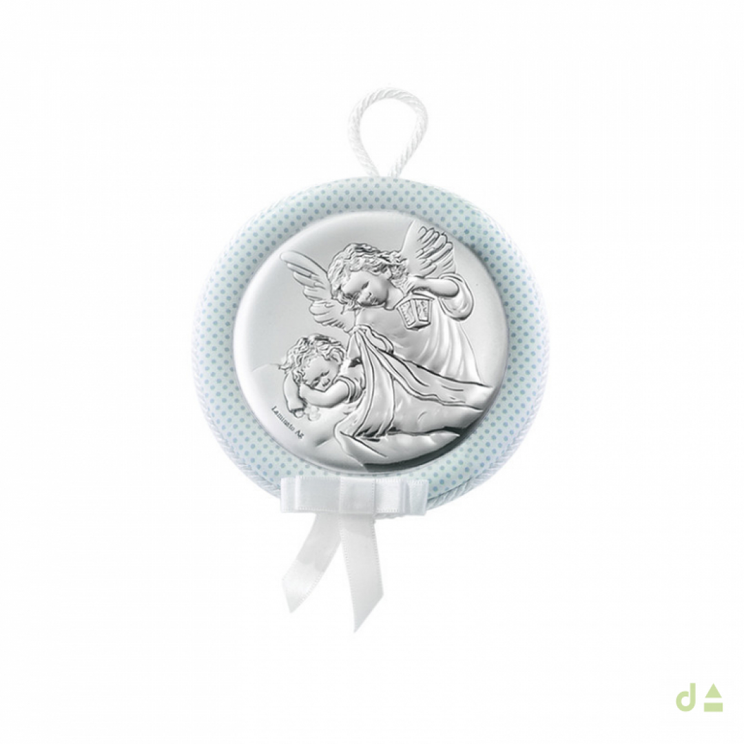 MEDALHA DE BERÇO RED. 11CM 2 ANJINHOS AZUL MEDALHA DE BERÇO RED. 11CM 2 ANJINHOS AZUL