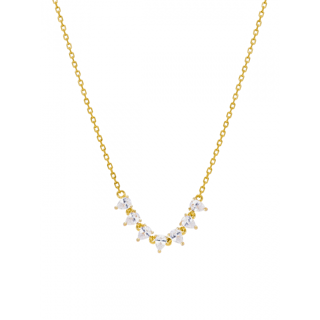 COLAR MAREA PRATA DOURADA C/ZIRCONIAS COLAR MAREA PRATA DOURADA C/ZIRCONIAS