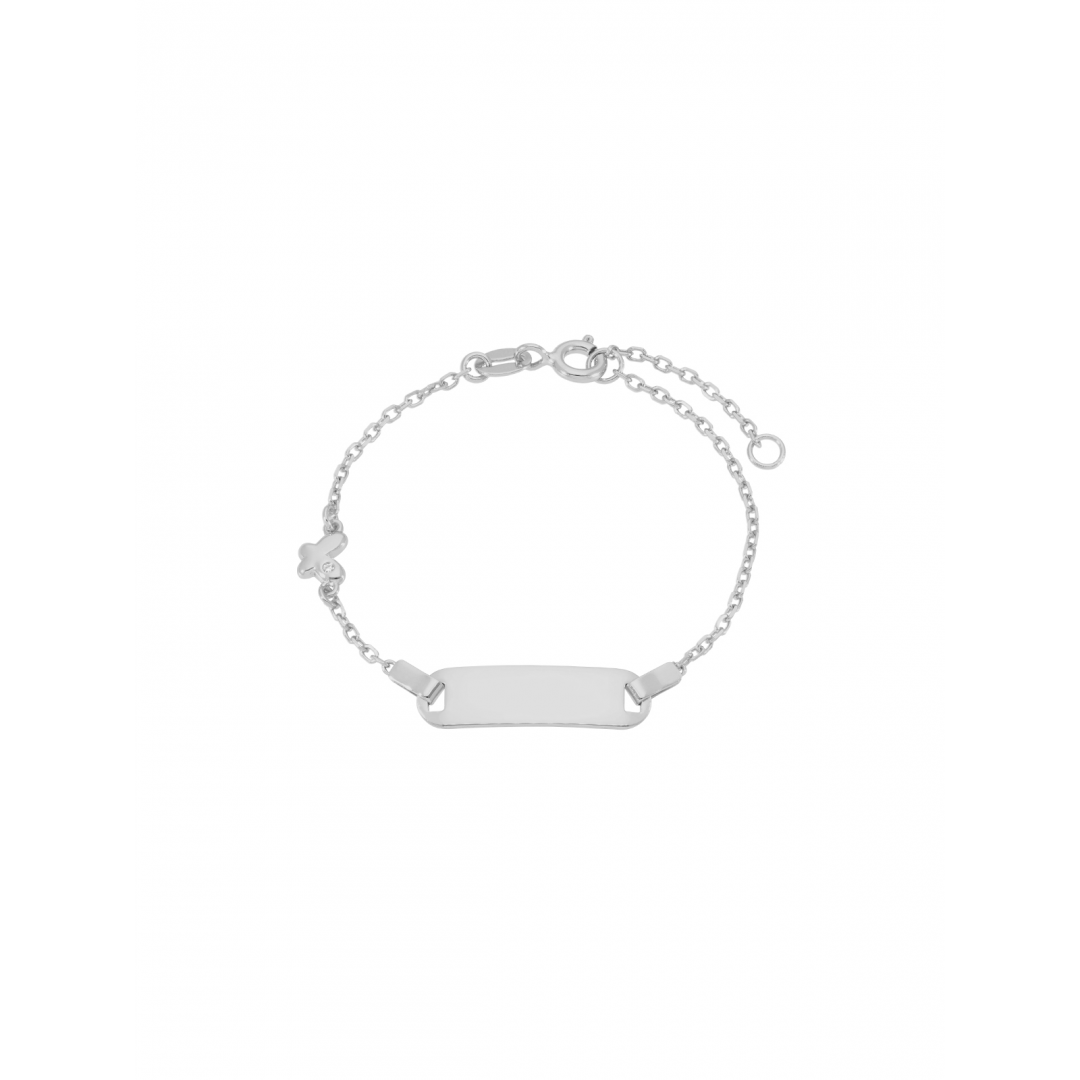 PULSEIRA PRATA MAREA CHAPA C/BORBOLETA PULSEIRA PRATA MAREA CHAPA C/BORBOLETA