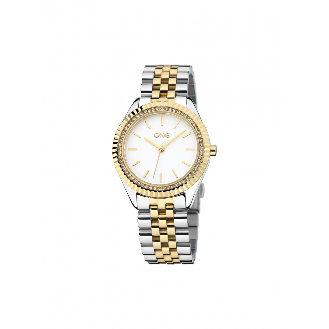 RELÓGIO ONE SENHORA CELEBRITY BICOLOR WHITE DIAL OL9192BD32L RELÓGIO ONE SENHORA CELEBRITY BICOLOR WHITE DIAL OL9192BD32L
