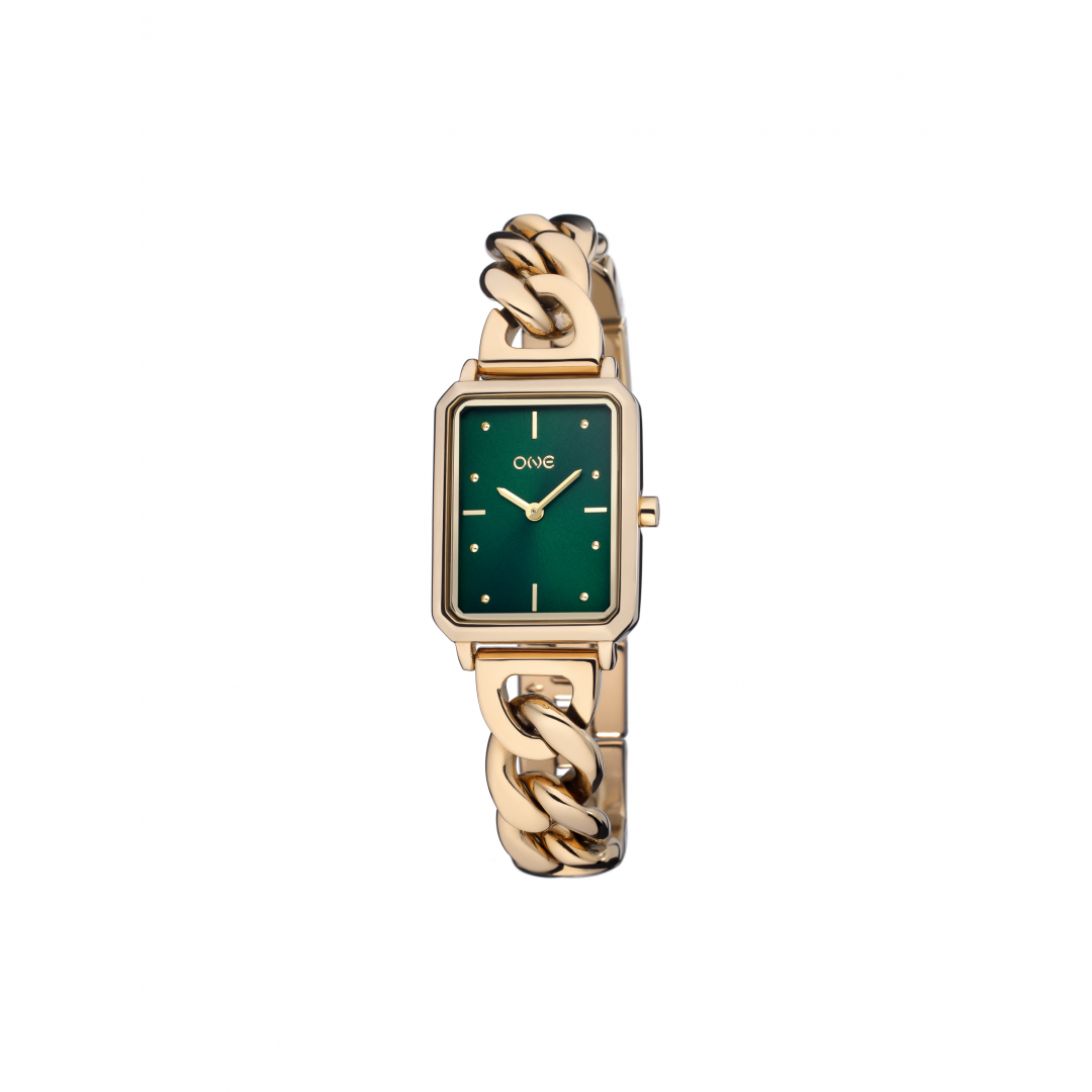 RELÓGIO ONE SENHORA DARE GOLDEN GREEN DIAL RELÓGIO ONE SENHORA DARE GOLDEN GREEN DIAL