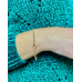PULSEIRA OURO 19K MALHA DUPLA COM ARGOLAS