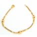 PULSEIRA OURO 19K FIO DUPLO COM GRÃO CAFÉ