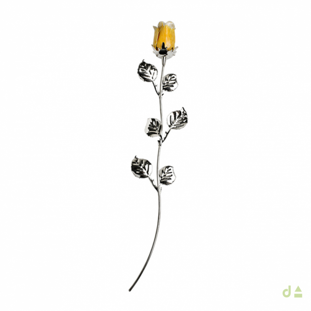 BIBELOT ROSA AMARELO CLARO 30CM BIBELOT ROSA AMARELO CLARO 30CM