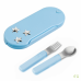 SET COLHER E GARFO AZUL ESTRELINHAS