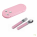 SET COLHER E GARFO ROSA ESTRELINHAS
