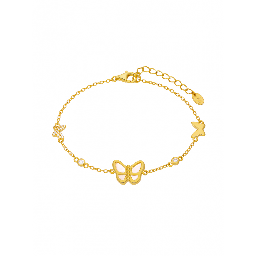 PULSEIRA PRATA MAREA BORBOLETA MADREPÉROLA PULSEIRA PRATA MAREA BORBOLETA MADREPÉROLA