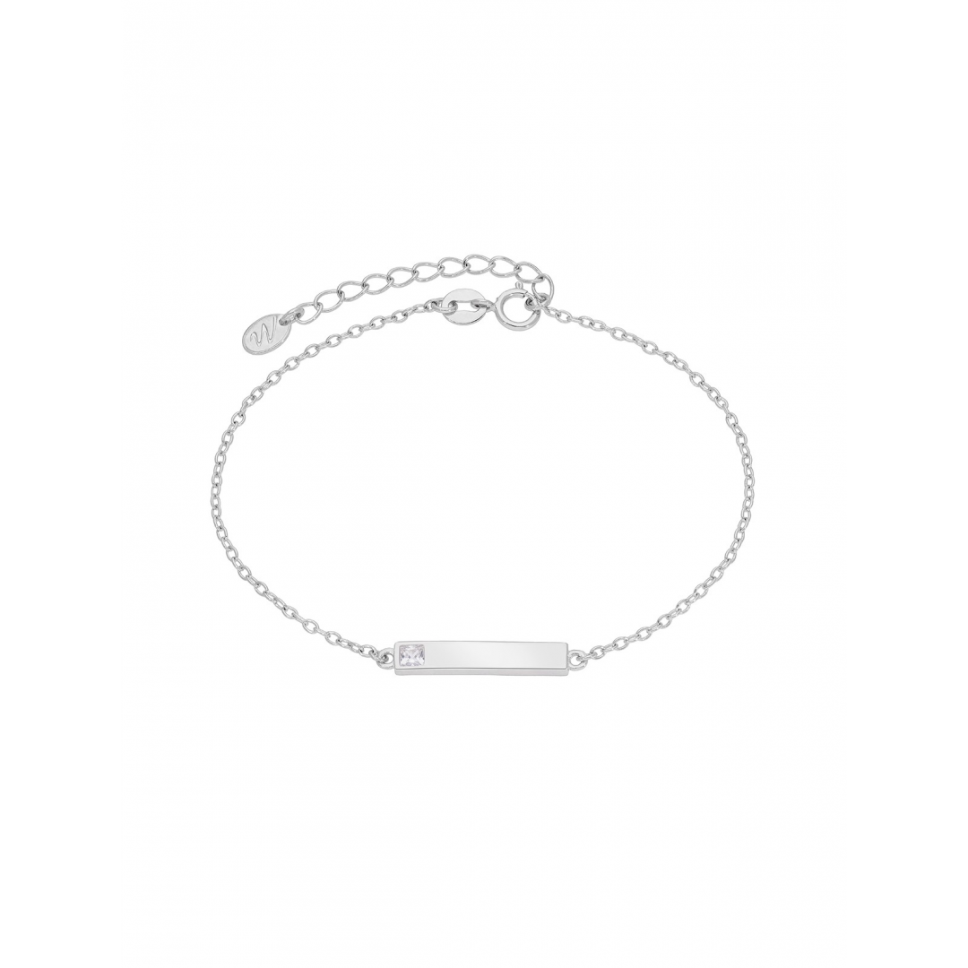 PULSEIRA PRATA MAREA C/ CHAPA E ZIRCÔNIA PULSEIRA PRATA MAREA C/ CHAPA E ZIRCÔNIA
