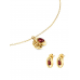 SET COLAR E BRINCOS ONE BIRTHSTONE JULHO