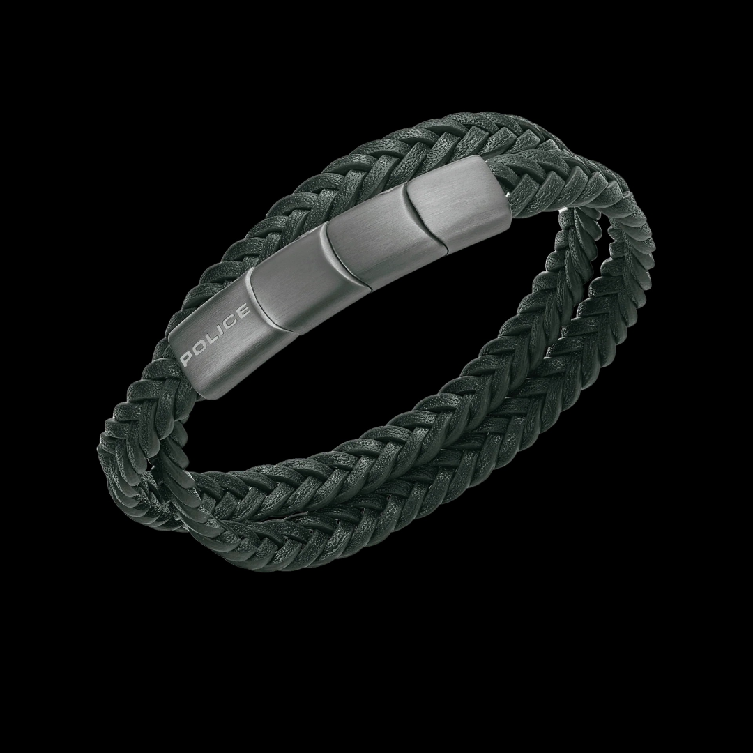 Pulseira trançada verde Police Pulseira trançada verde Police