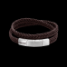 Pulseira trançada castanha Police Pulseira trançada castanha Police