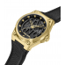 RELÓGIO DOURADO BATWING PELE PRETA POLICE RELÓGIO DOURADO BATWING PELE PRETA POLICE