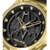RELÓGIO DOURADO BATWING PELE PRETA POLICE RELÓGIO DOURADO BATWING PELE PRETA POLICE