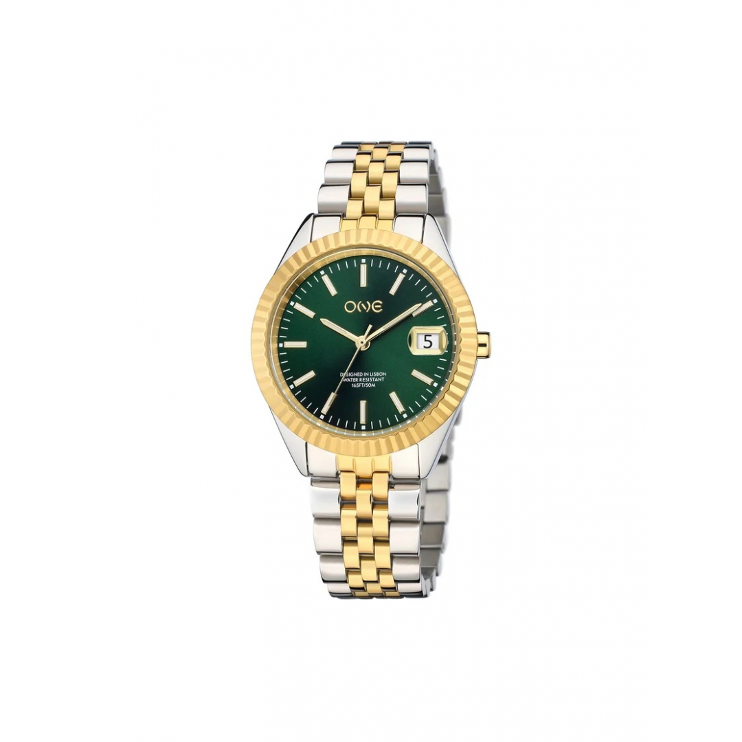RELÓGIO ONE CELEBRITY GREEN BICOLOR RELÓGIO ONE CELEBRITY GREEN BICOLOR
