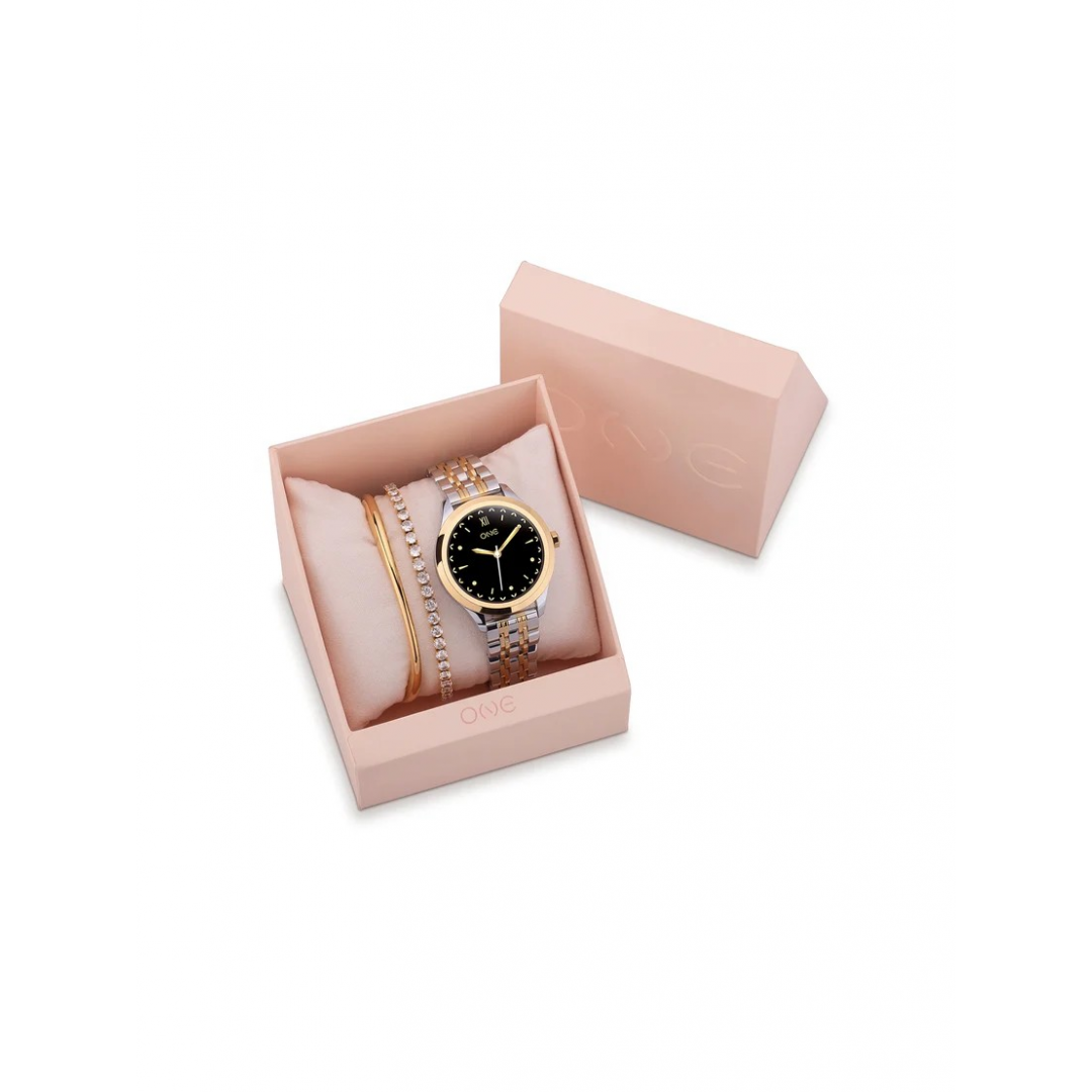 BOX ONE SMARTWATCH DAZZLE ROUND BICOLOR LINKS BOX ONE SMARTWATCH DAZZLE ROUND BICOLOR LINKS