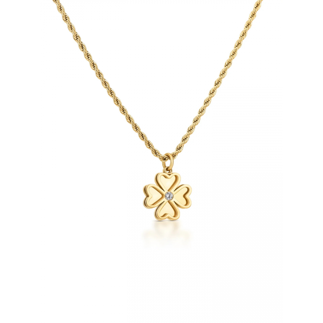 COLAR ONE LUCKY FLOWER CRYSTAL GOLD COLAR ONE LUCKY FLOWER CRYSTAL GOLD