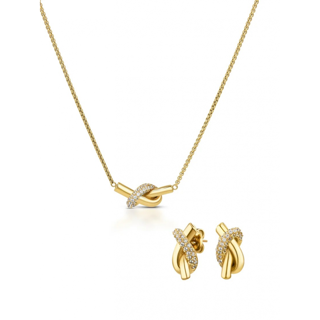 SET COLAR E BRINCOS ONE KNOT CRYSTAL GOLD SET COLAR E BRINCOS ONE KNOT CRYSTAL GOLD
