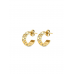 BRINCOS ONE SENHORA CHESS HOOP CRYSTAL GOLD BRINCOS ONE SENHORA CHESS HOOP CRYSTAL GOLD