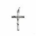 CRUZ PRATA TRABALHADA C/CRISTO