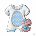 MOLDURA 9X13 BABYGROW ELEFANTE AZUL