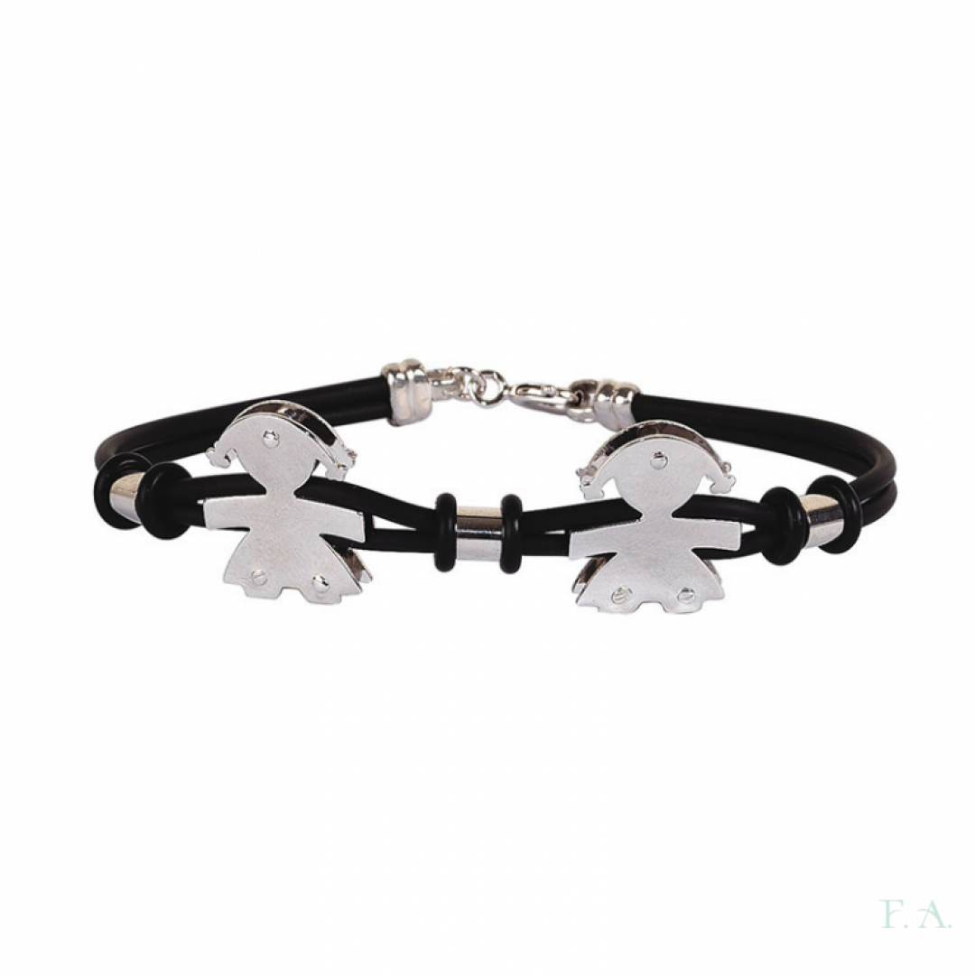 PULSEIRA BORRACHA C/2 MENINO/MENINA PRATA PULSEIRA BORRACHA C/2 MENINO/MENINA PRATA