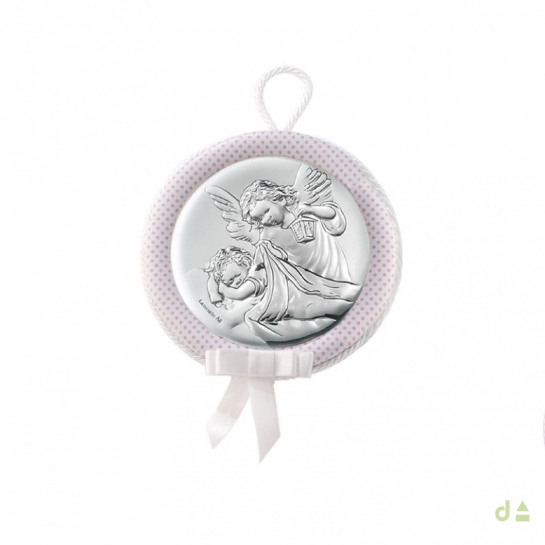 MEDALHA DE BERÇO DHOME 2 ANJINHOS ROSA MEDALHA DE BERÇO DHOME 2 ANJINHOS ROSA